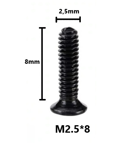 Болт M2.5 x 8.0 мм (10 шт)